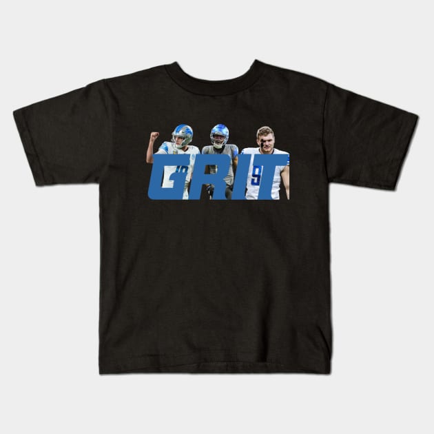 Lions Grit Kids T-Shirt by Red Roof Designs